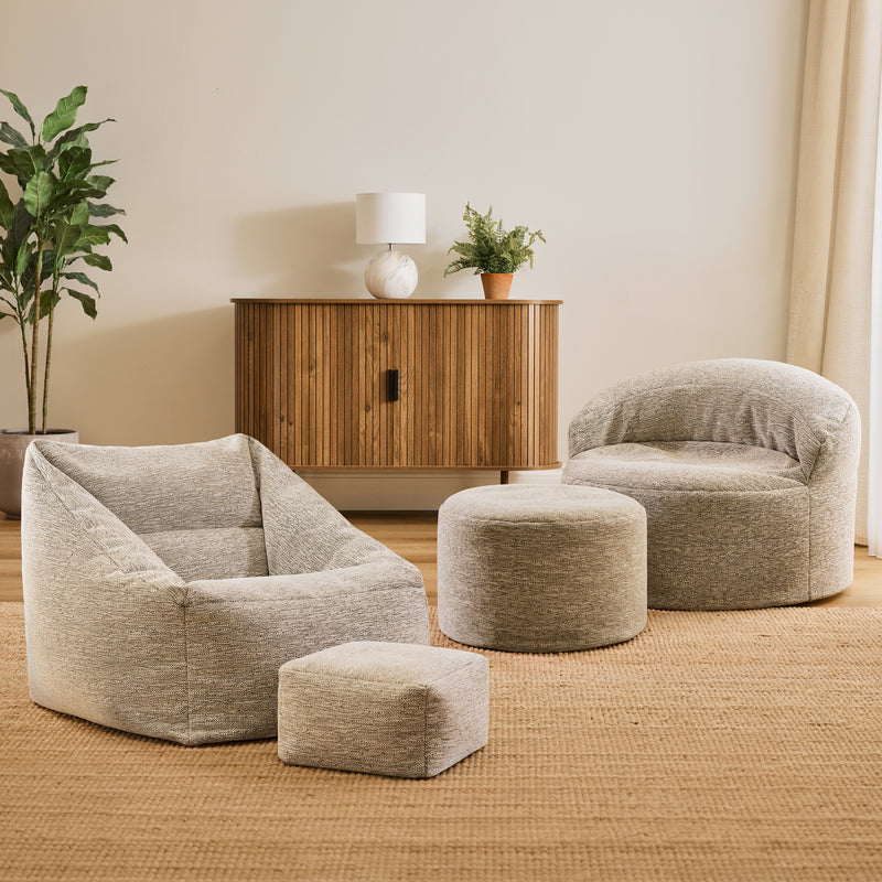 Natalia Woven Armchair Bean Bag - Natural
