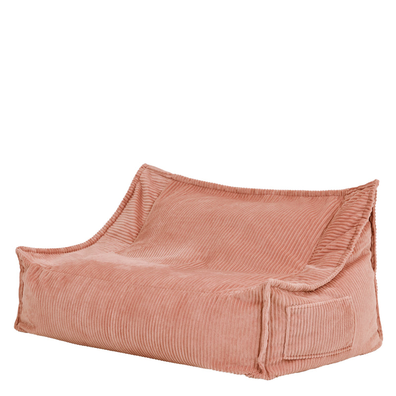 Canapé pouf pour enfant Francesco Cord - Rose