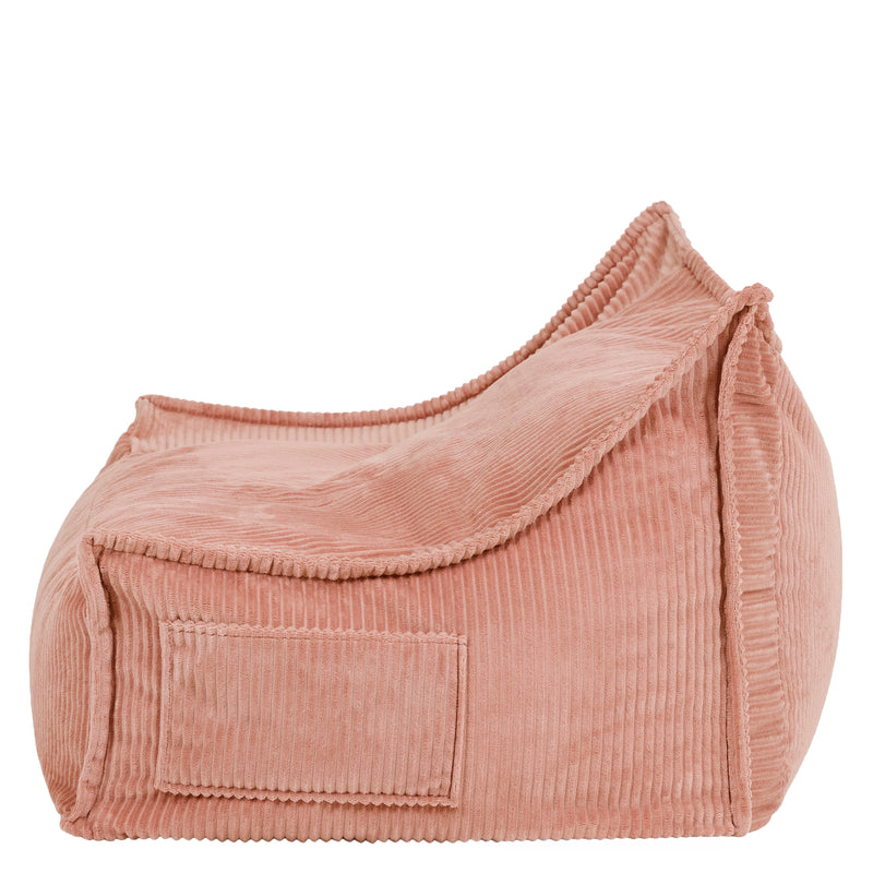 Canapé pouf pour enfant Francesco Cord - Rose