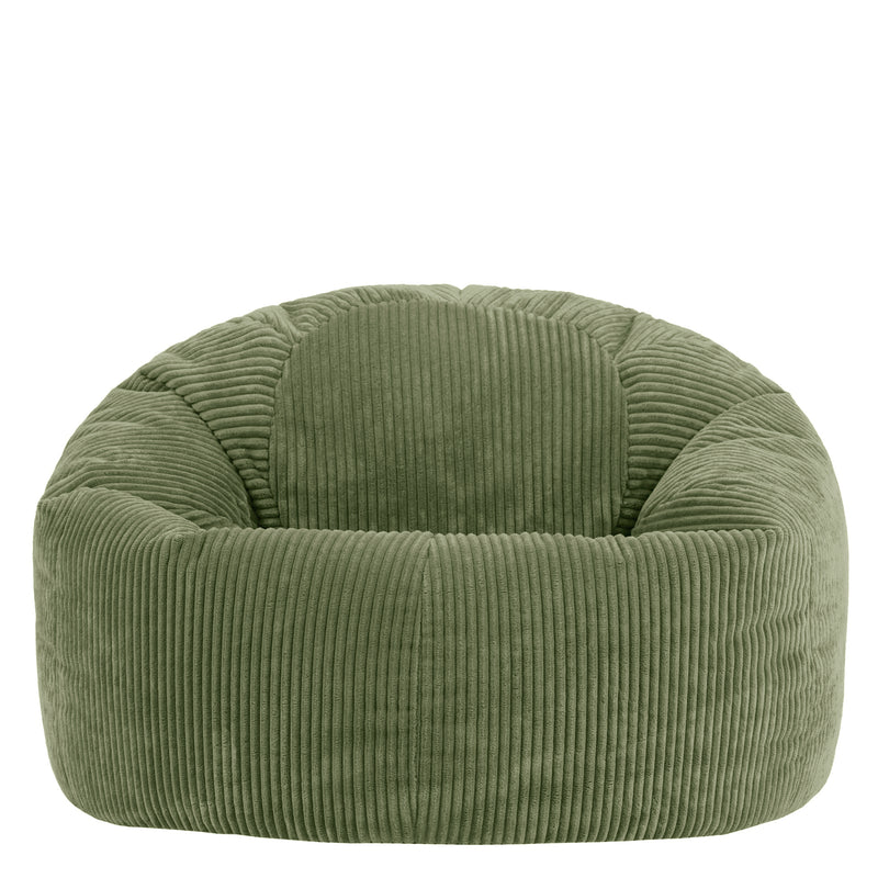 Pouf classique Kingston XL en velours côtelé - Vert sauge