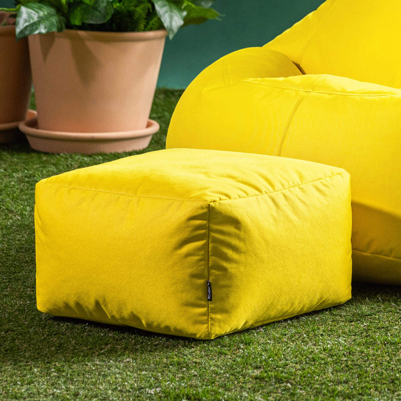 Repose-pieds poire d'intérieur-extérieur – Jaune