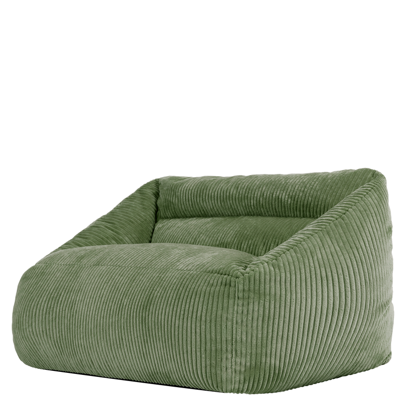Canapé pouf pour enfant Cecilia Cord - Vert sauge