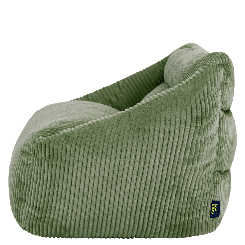 Canapé pouf pour enfant Cecilia Cord - Vert sauge