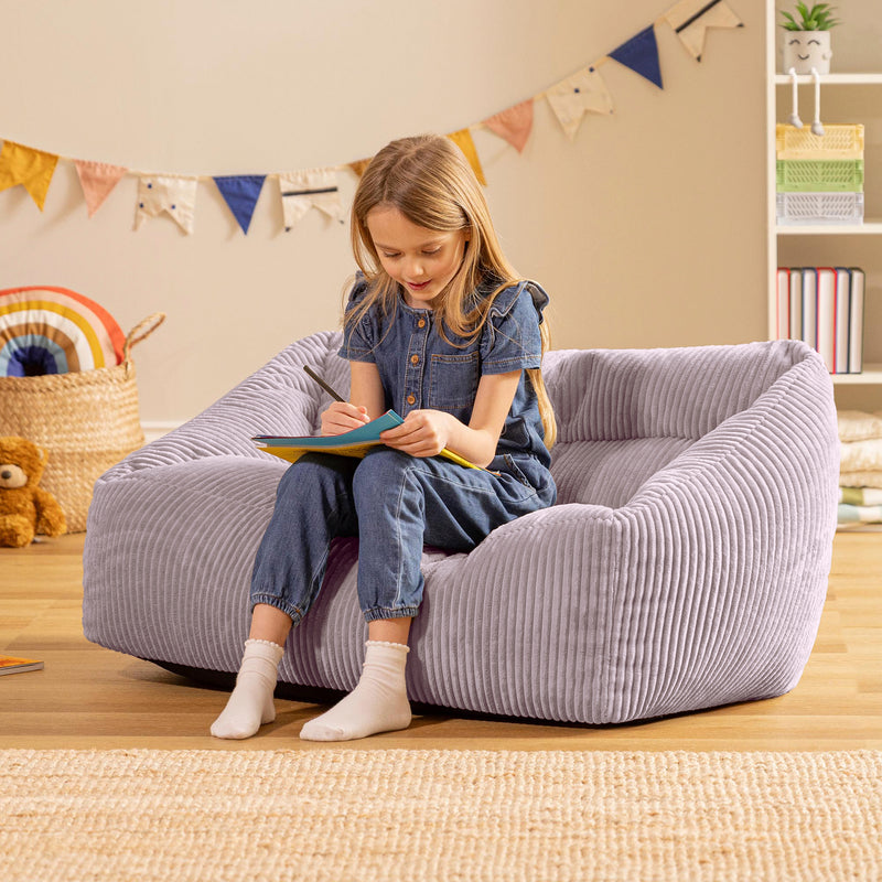 Canapé pouf pour enfant Cecilia Cord - Lavande