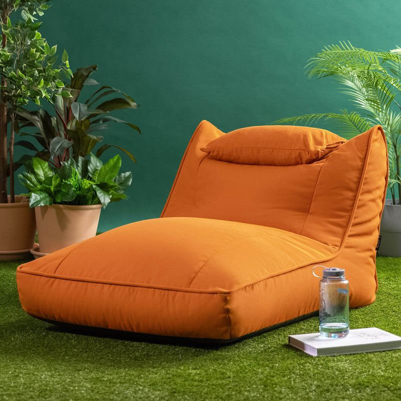 Fauteuil poire Nova en oléfine, terracotta