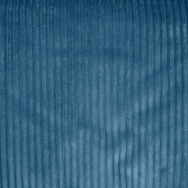 Pouf inclinable Dalton XL en velours côtelé - Bleu denim