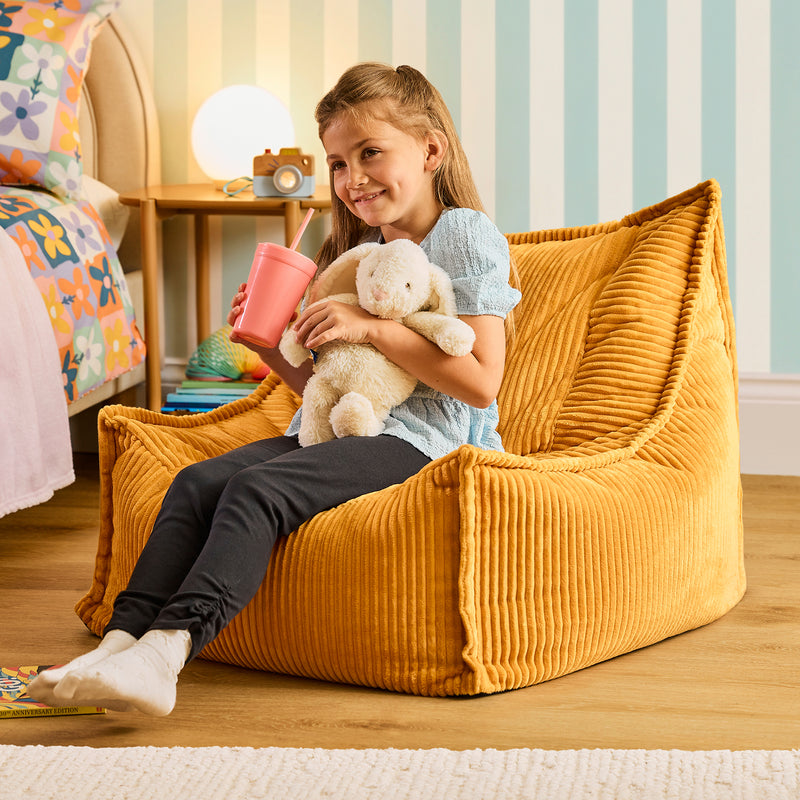 Fauteuil poire pour enfant Alto Cord - Ocre