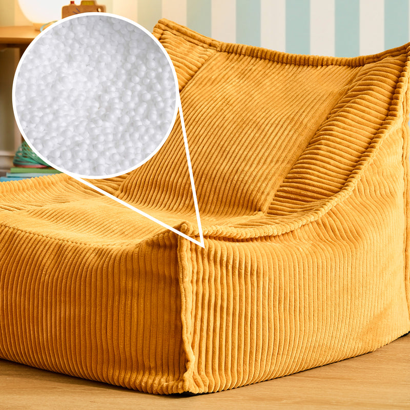 Fauteuil poire pour enfant Alto Cord - Ocre