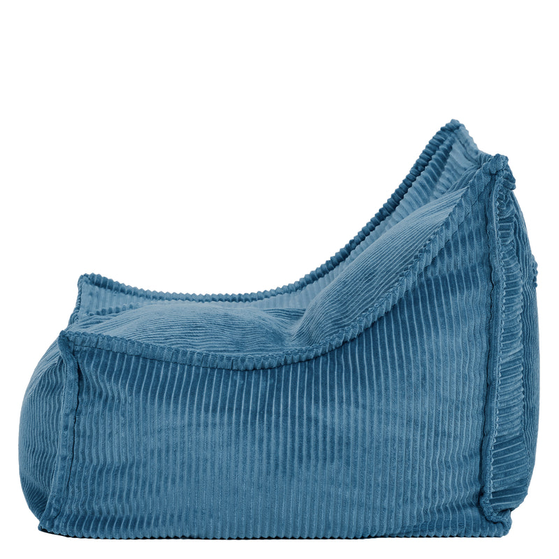 Pouf enfant Alto Cord - Bleu jean