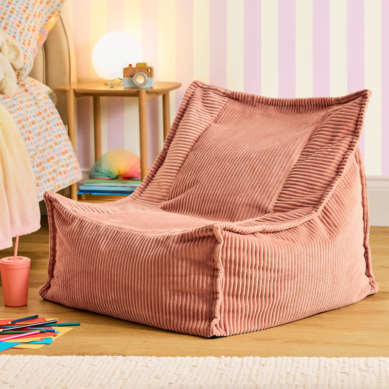 Fauteuil poire pour enfants Alto Cord - Rose