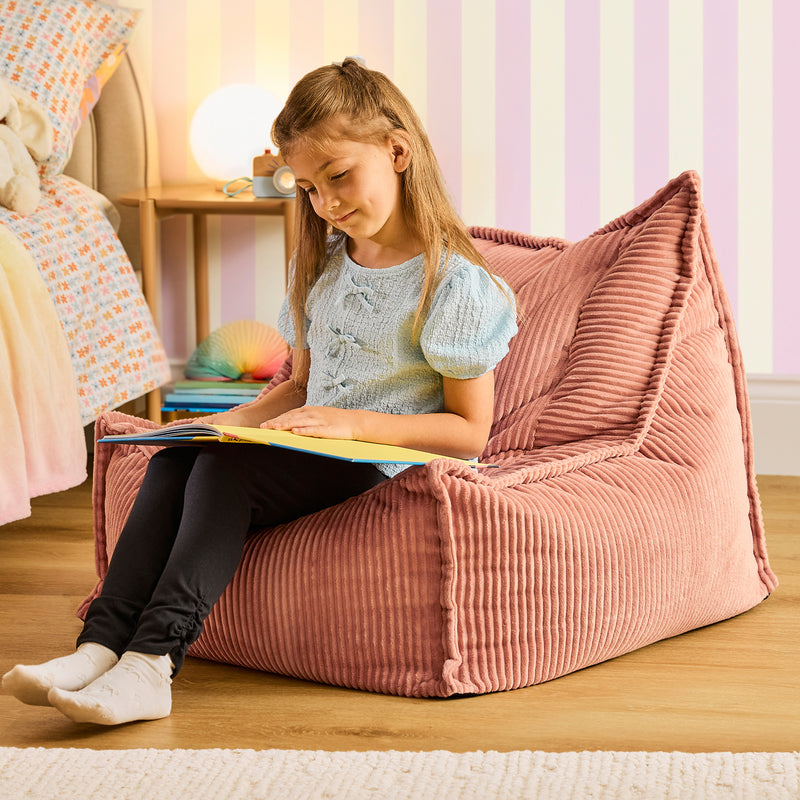 Fauteuil poire pour enfants Alto Cord - Rose