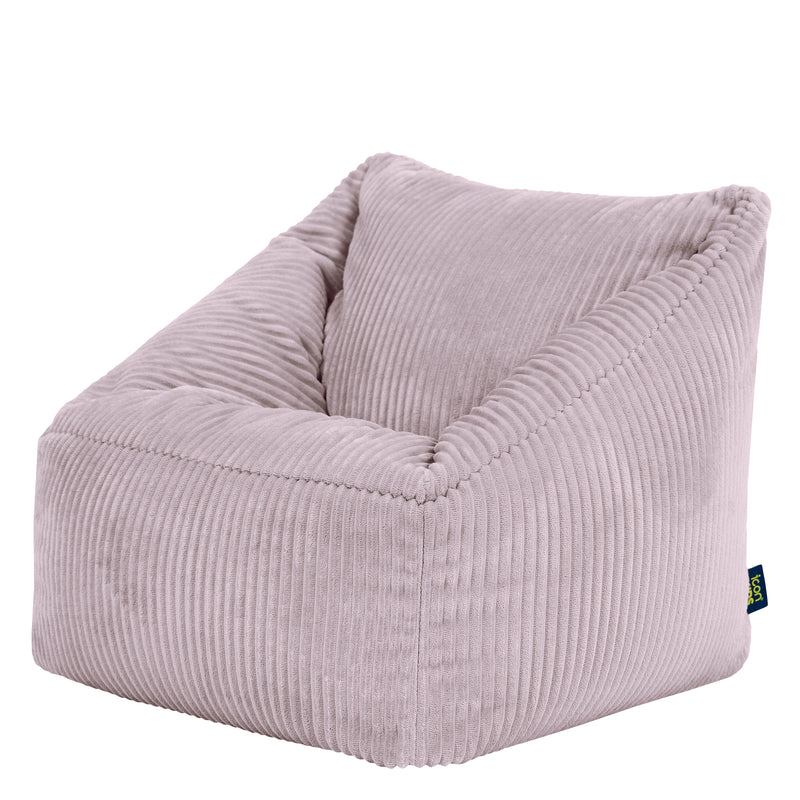 Fauteuil poire pour enfant Natalia en velours côtelé - Lavande