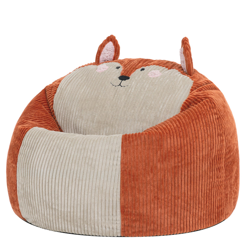 Pouf et coussin Freddie Fox en velours côtelé pour enfants - Terracotta