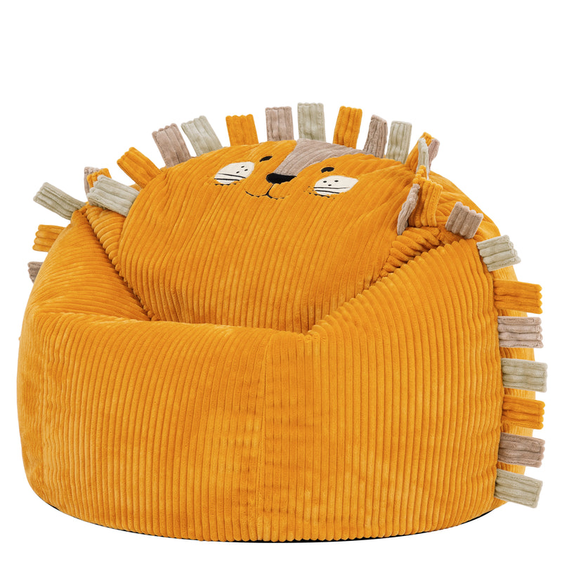 Pouf et coussin Léon le lion pour enfants - Ocre