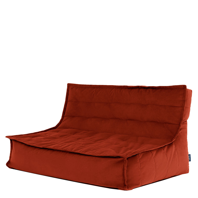 Kota Velvet Sofa Bean Bag - Spicy Terracotta