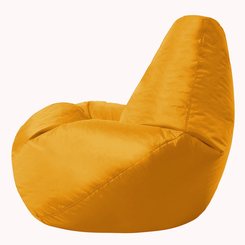 Pouf Gamer Dossier Haut Intérieur-Extérieur - Jaune Ocre