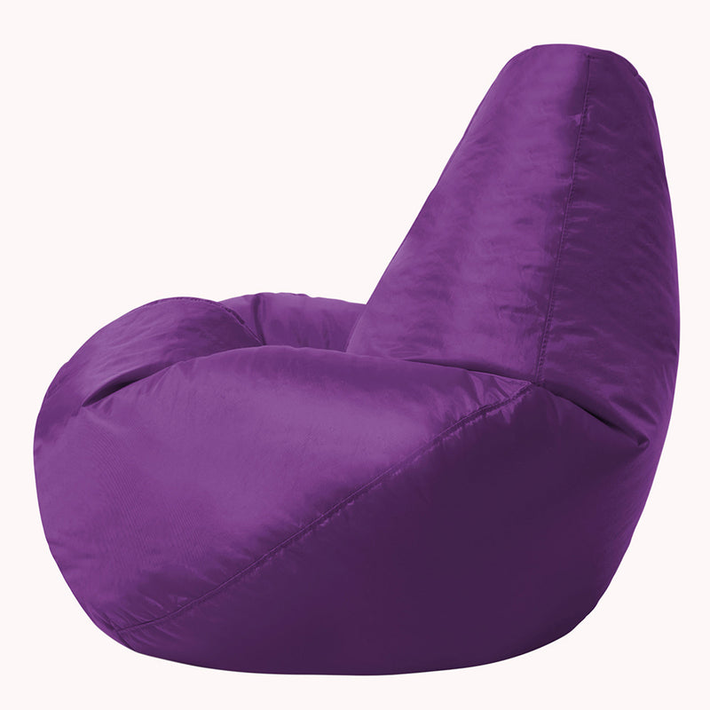 Pouf poire gamer dossier haut intérieur-extérieur - Violet