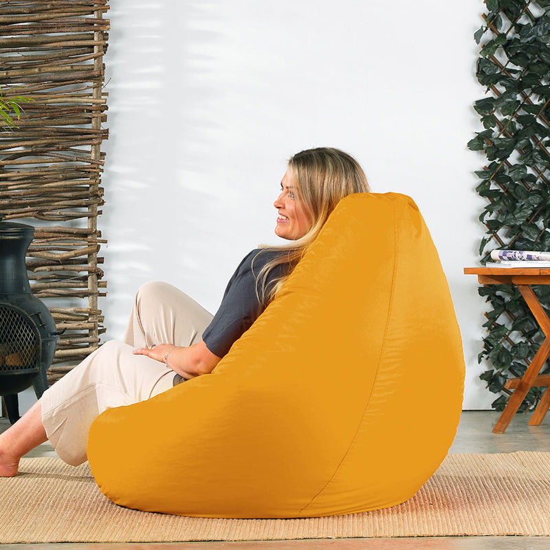 Pouf Gamer Dossier Haut Intérieur-Extérieur - Jaune Ocre