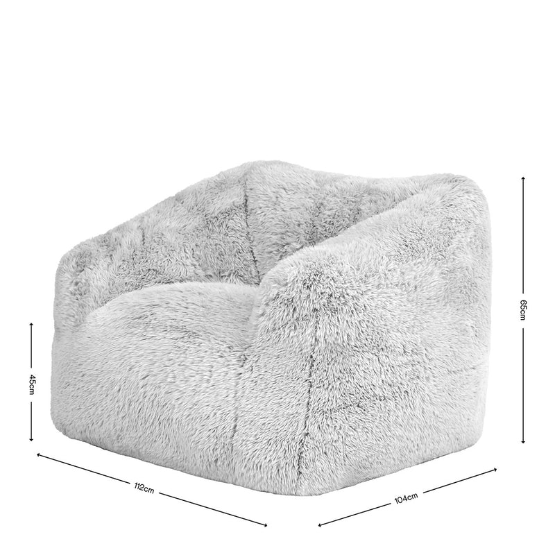 Fauteuil en fausse fourrure Aspen, naturel