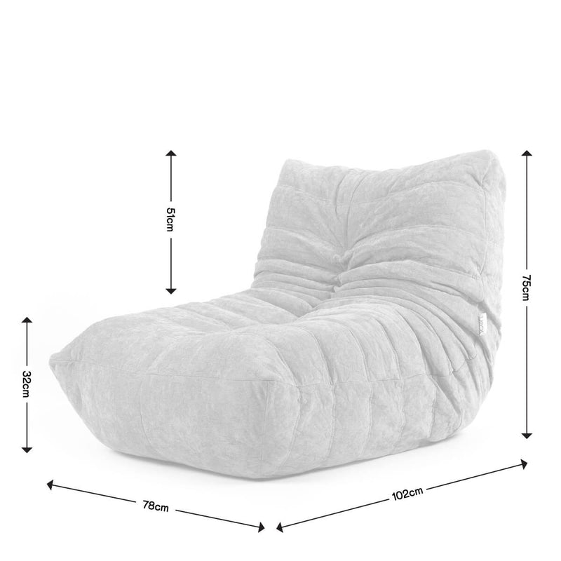 Siège d'appoint en tissu chenille garni de mousse Enzo, orange