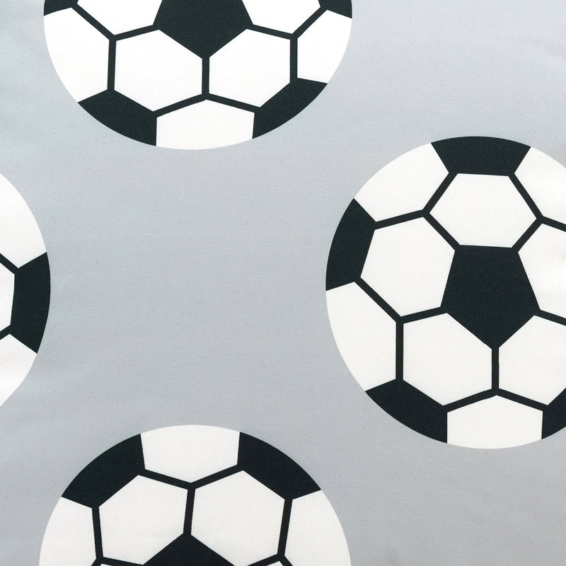 Pouf classique enfant imprimé football, multicolore