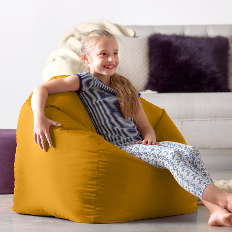 Pouf Classique pour Ados, Intérieur & Extérieur - Jaune Ocre