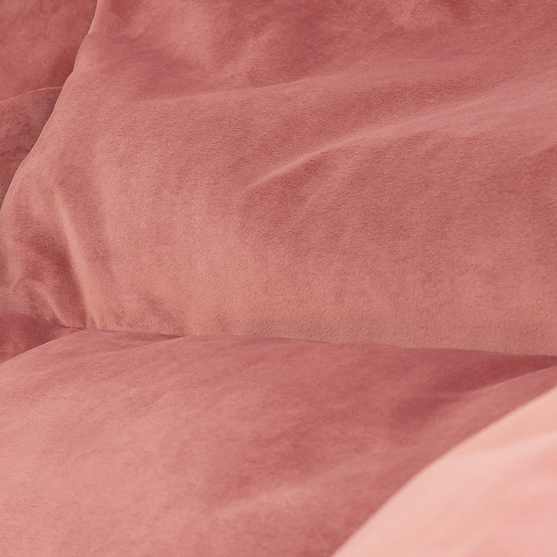 Fauteuil pouf en velours Natalia, rose crépuscule