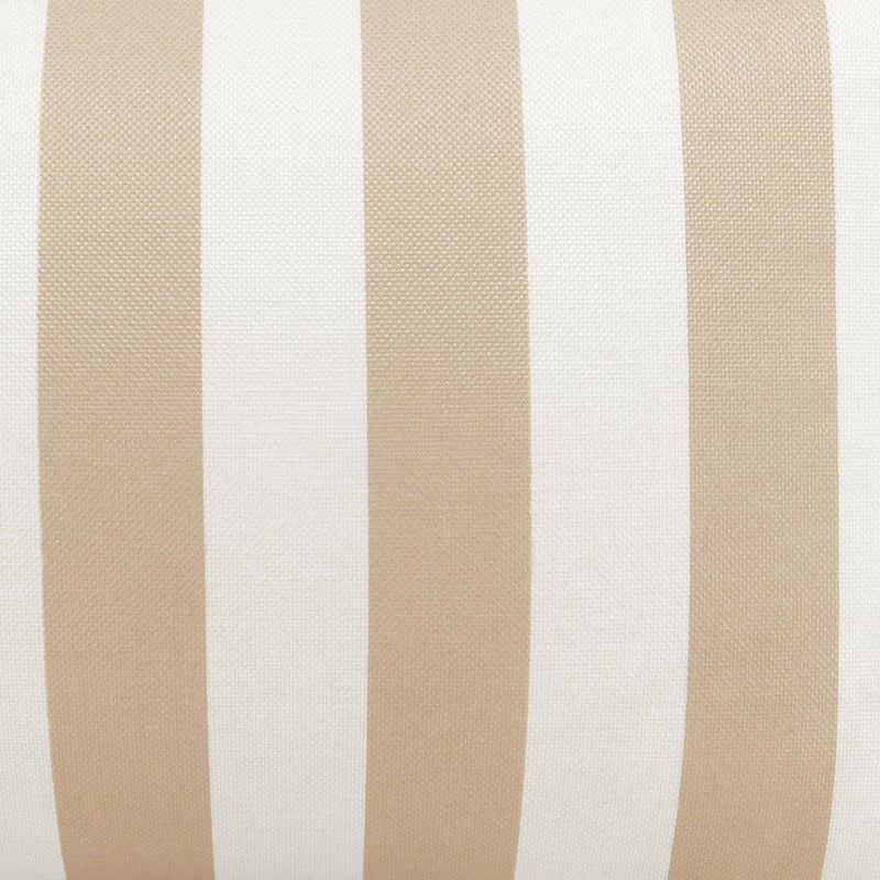 Fauteuil poire Natalia en tissu rayé, taupe