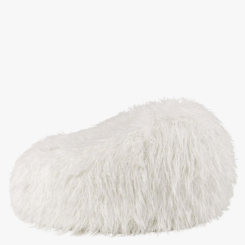 Pouf en fausse fourrure mongole Kingston