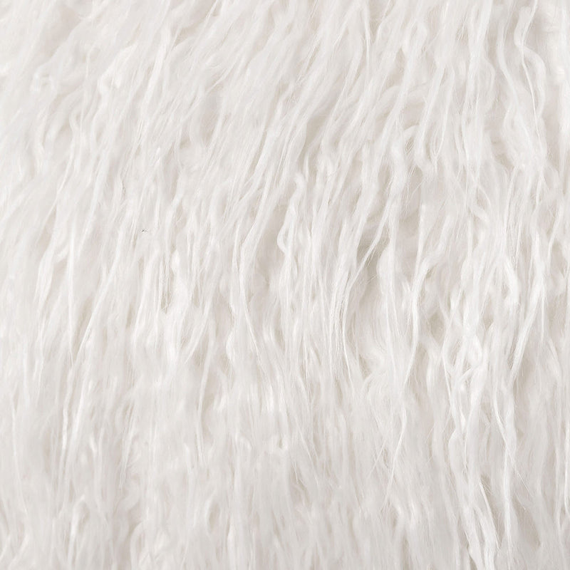 Pouf en fausse fourrure mongole Kingston