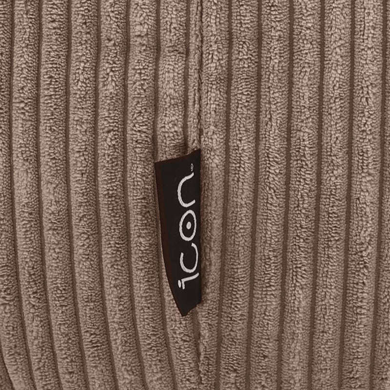 Pouf classique Kingston en velours côtelé, brun moka