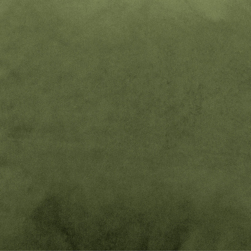 Pouffe carré Amara en velours – vert sauge