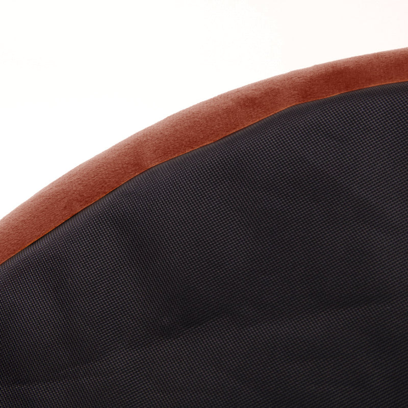 Pouf rond Milano en velours, terre cuite