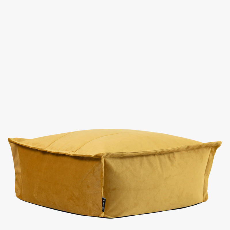 Vita Repose-pieds en velours – Jaune ocre