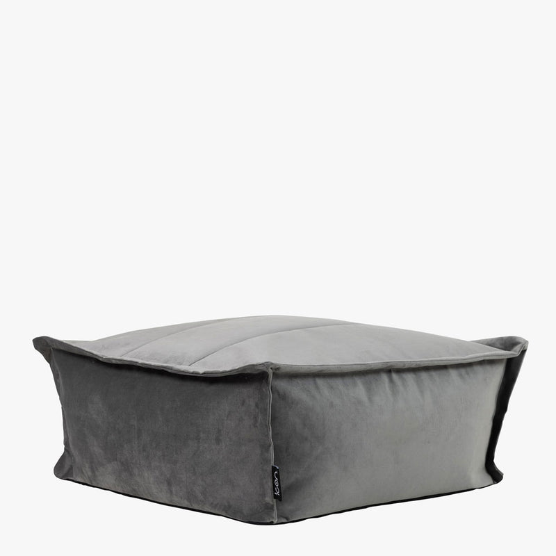 Repose-pieds Vita Velvet - Gris anthracite