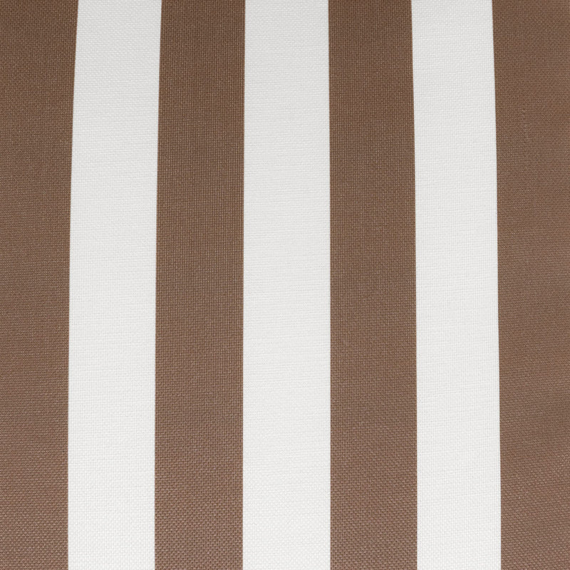 Pouf Nova en tissu, rayures chocolat 