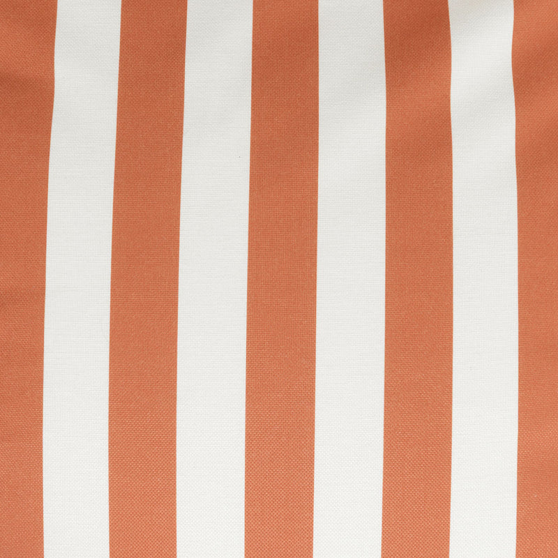 Pouf Nova en tissu, rayures orange