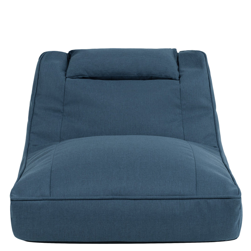 Fauteuil poire Nova en oléfine, bleu denim 