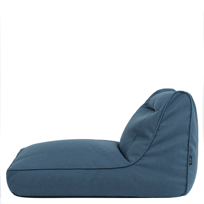 Fauteuil poire Nova en oléfine, bleu denim 