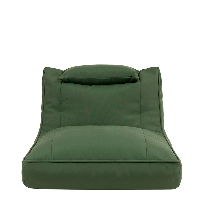 Fauteuil poire Nova en oléfine, vert