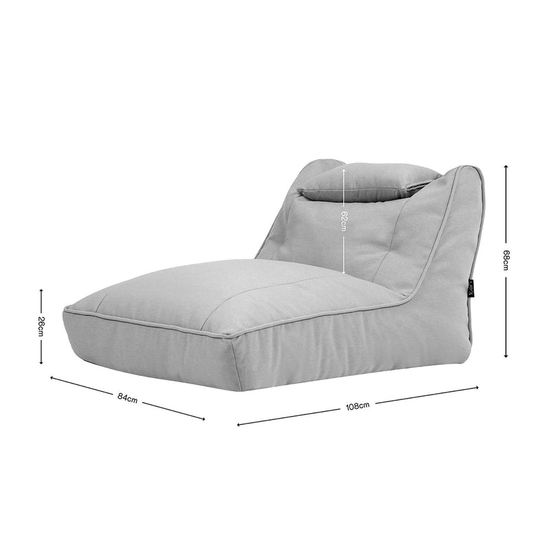Fauteuil poire Nova en oléfine, terracotta