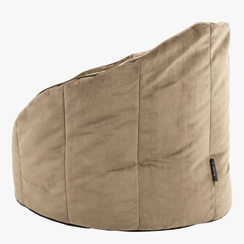 Fauteuil poire Sirena en velours - Brun Moka