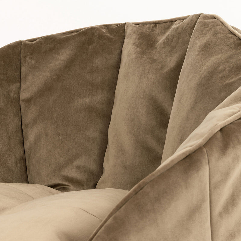 Fauteuil poire Sirena en velours - Brun Moka
